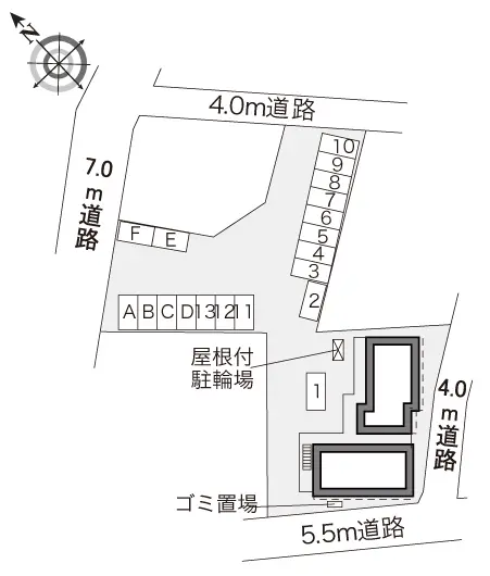 ★手数料０円★苫小牧市寿町１丁目　月極駐車場（LP）